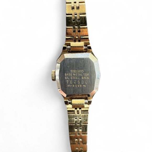 Seiko 7025 600 Womens Gold Tone Vintage Dress Watch | Octagon Face - Picture 4 of 4